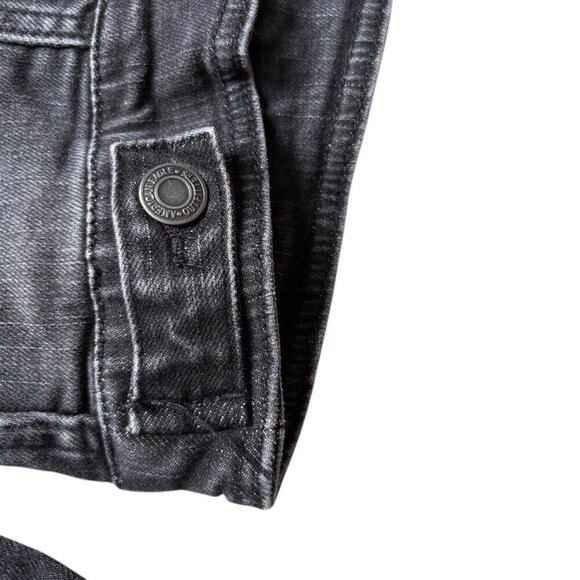 AE Distressed Stretch Black Denim Jacket for Fall Size M - Picture 6 of 11